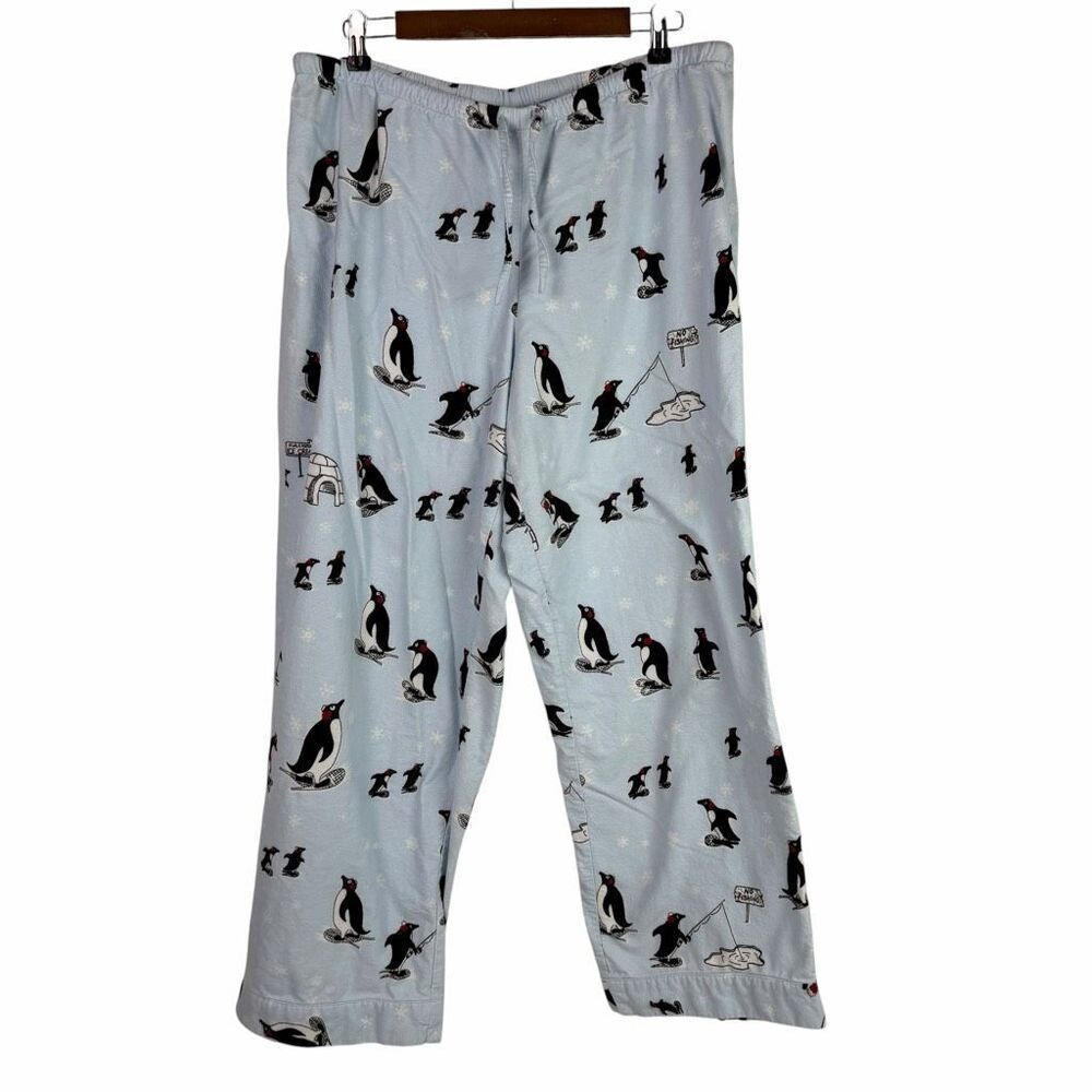 Nick & Nora Large Flannel Penguin Lounge Pants